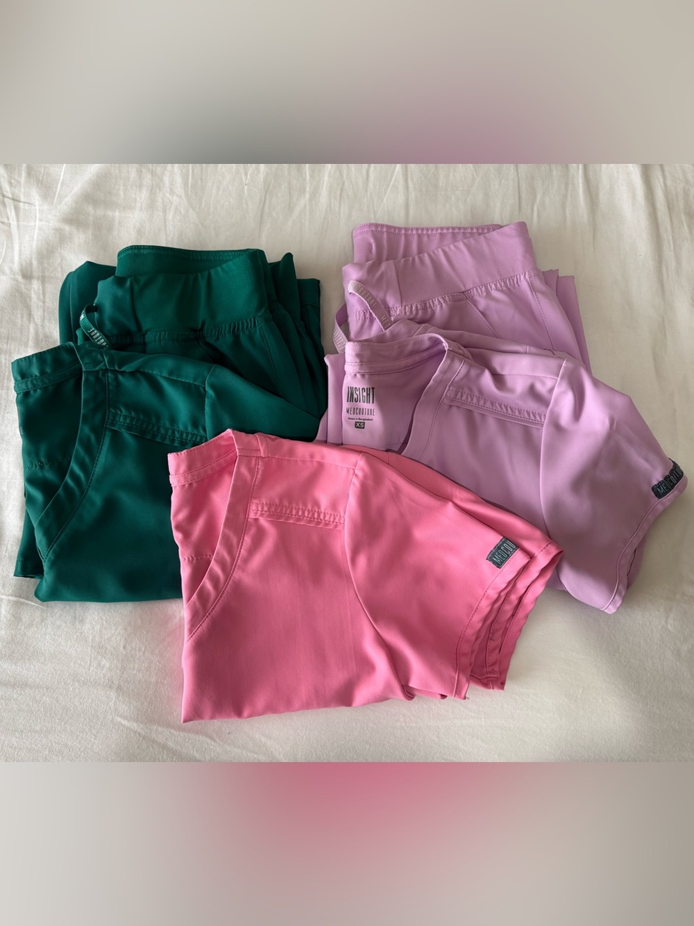 Med Couture Insight XS Scrubs - Hunter Green, Lavender, Pink